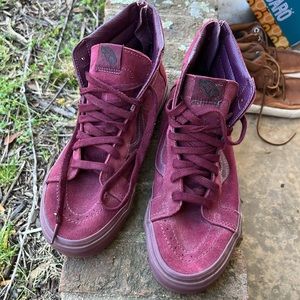 Burgundy Hightop Vans